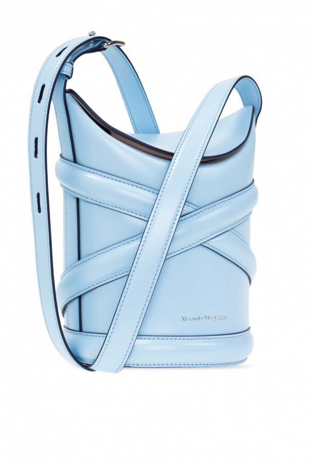 Light blue 'The Curve' shoulder bag Alexander McQueen